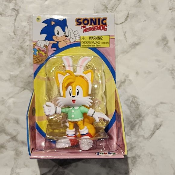 Sonic The Hedgehog 2.5" Easter Figures Sonic Tails Knuckles Rose Pocky Dr Eggman - Picture 4 of 13